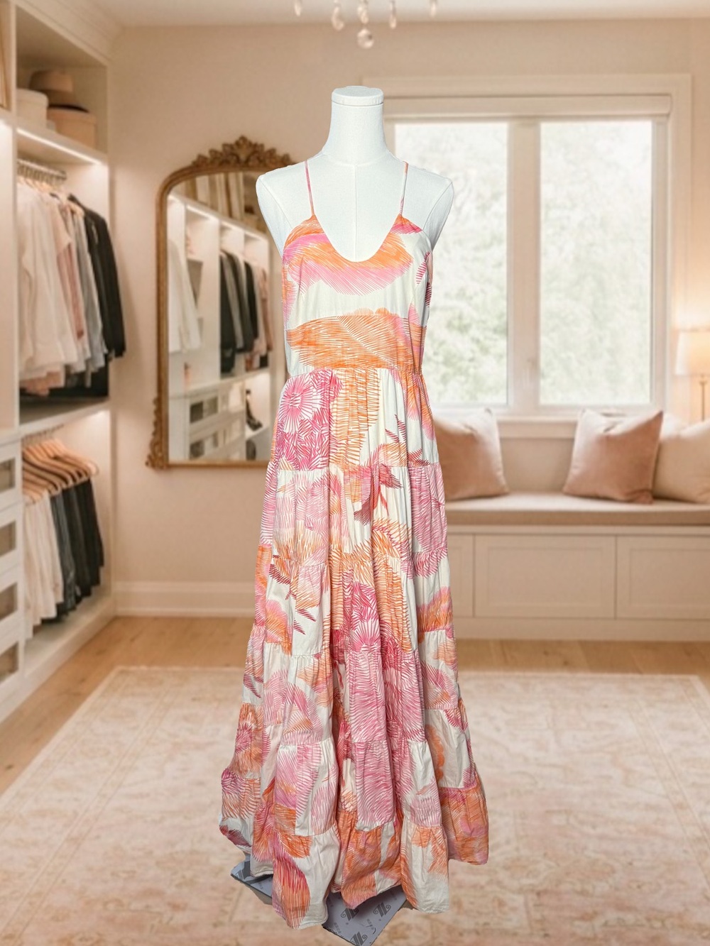 Hutch Astor Floral Print Tiered Maxi Dress